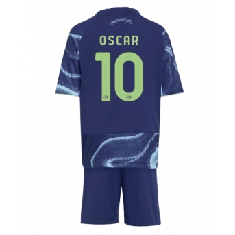 Billige Fotballdrakt Ajax Oscar Gloukh #10 Replika Bortedraktsett Barn 2025-26 Kortermet (med bukser)